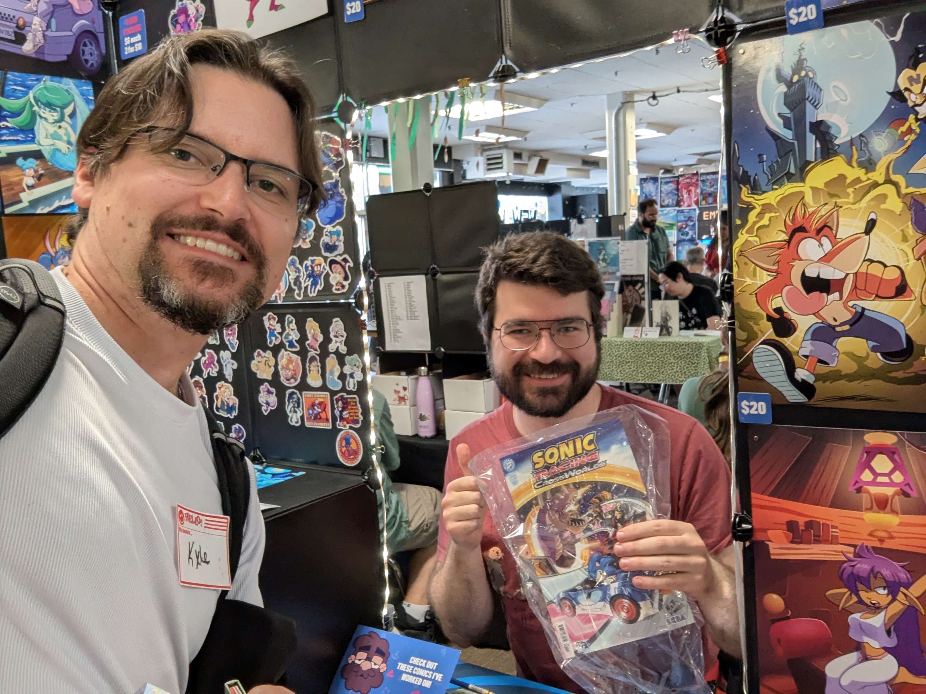 Sonic comic selfie for the kidlet!
